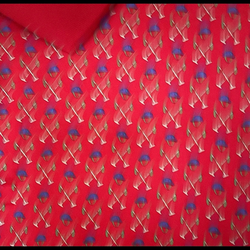 XL Polo Ralph Lauren Red Golf Shirt Men’s 100% Cotton - Golf Club motif - Picture 3 of 3